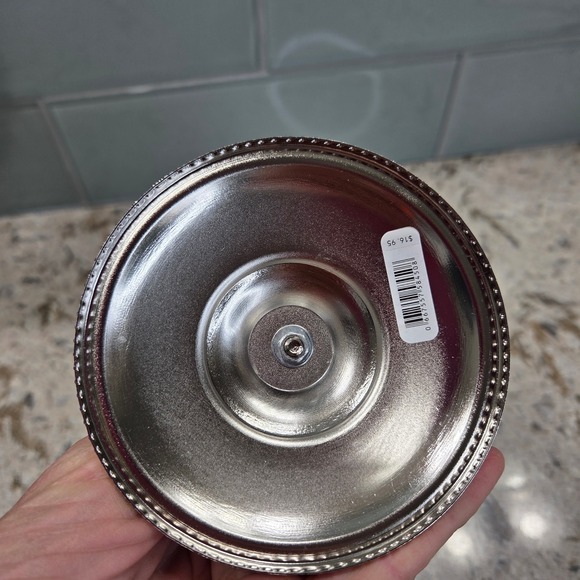 Bath Body Works Snowflake Pedestal Candle Holder Silver Christmas Decor Festive - Picture 4 of 5